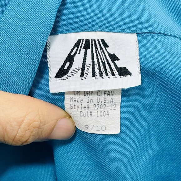 Vintage Btime USA Sleeveless Blouse Button Women Size 10 Retro Essential Collar - Picture 7 of 12